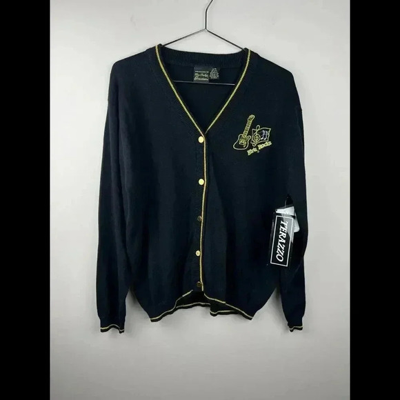 NWT Vintage Elvis Presley Graceland 1999 Womens Cardigan Sweater Made Hong Kong - Picture 1 of 8